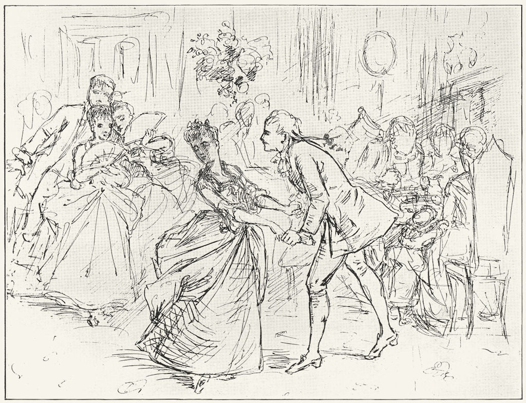 KATE GREENAWAY. Early Pen sketch 1905 old antique vintage print picture